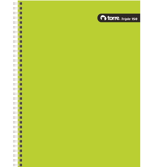 Cuaderno Triple Torre 3 Liso 7mm 150 Hjs